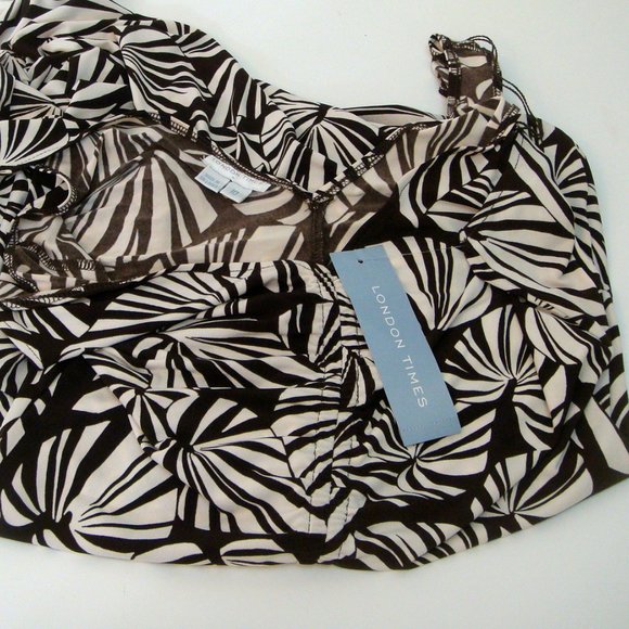 London Times Sleeveless Geometric Print Dress NWT - Picture 3 of 4